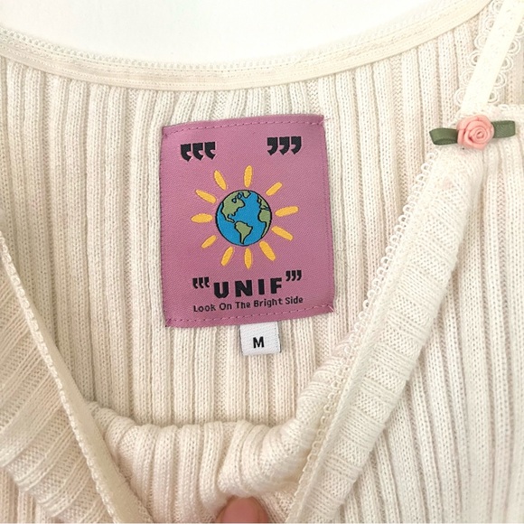 UNIF Knit Ribbed Tank with Rosettes - Picture 6 of 7